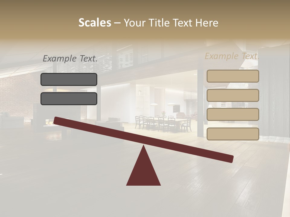 Parkettboden Makler Luxusvilla PowerPoint Template