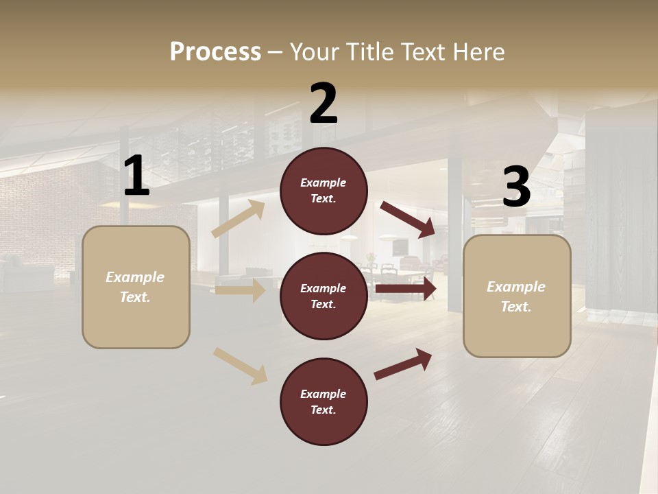 Parkettboden Makler Luxusvilla PowerPoint Template