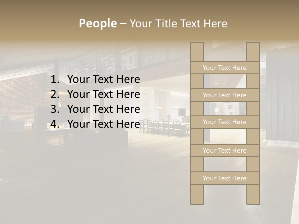 Parkettboden Makler Luxusvilla PowerPoint Template