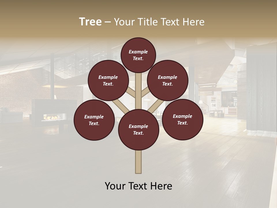 Parkettboden Makler Luxusvilla PowerPoint Template