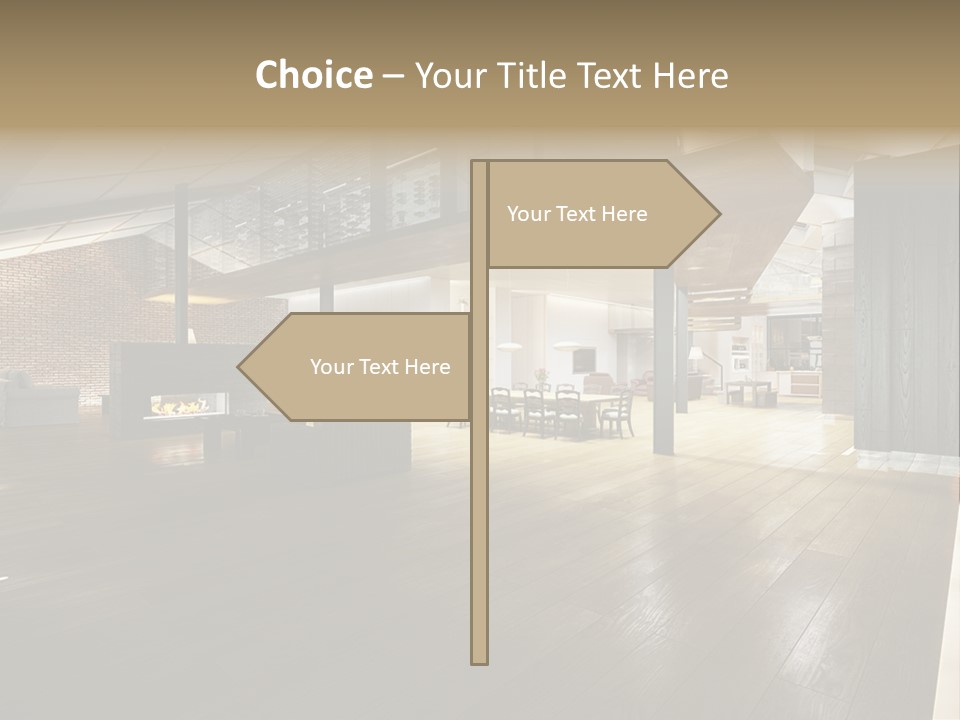 Parkettboden Makler Luxusvilla PowerPoint Template