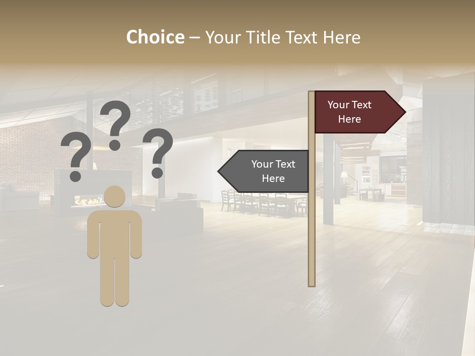 Parkettboden Makler Luxusvilla PowerPoint Template