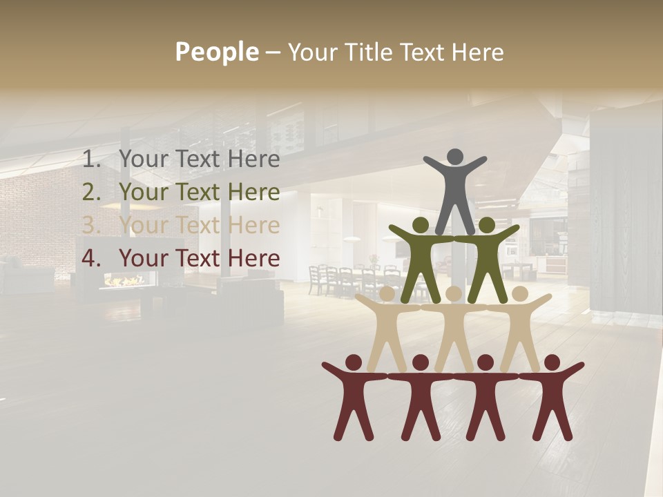 Parkettboden Makler Luxusvilla PowerPoint Template