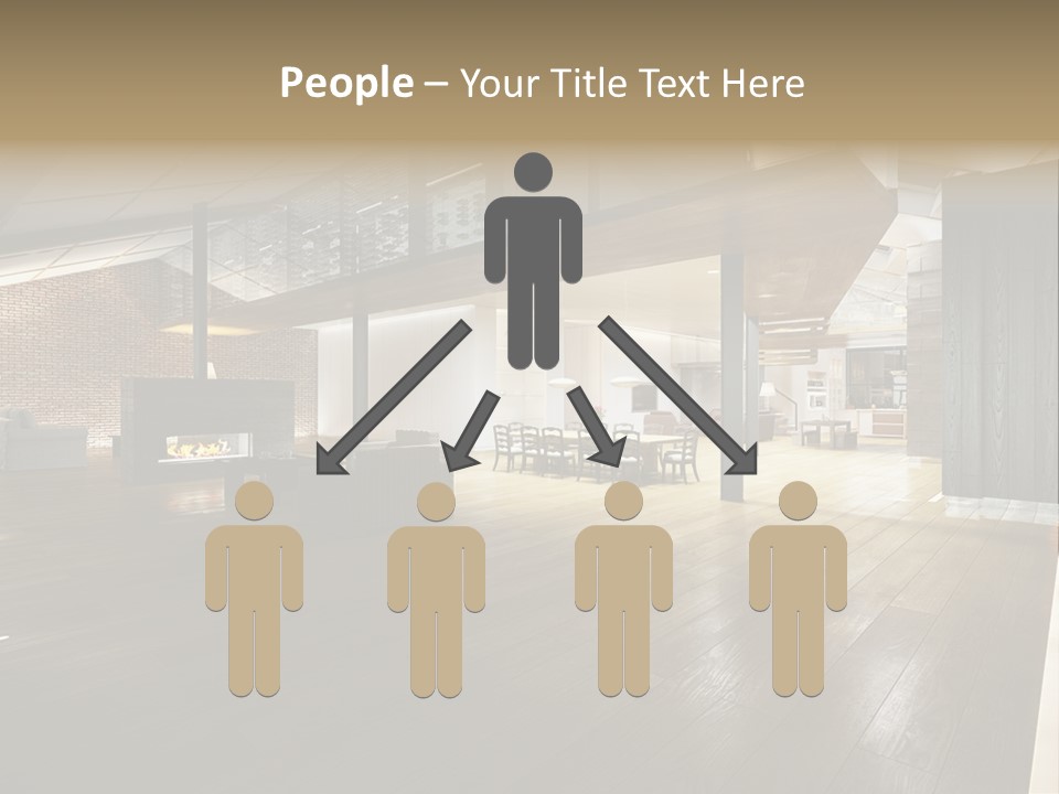 Parkettboden Makler Luxusvilla PowerPoint Template