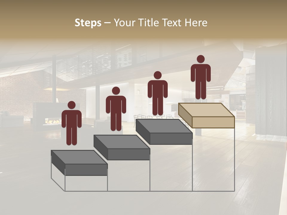 Parkettboden Makler Luxusvilla PowerPoint Template