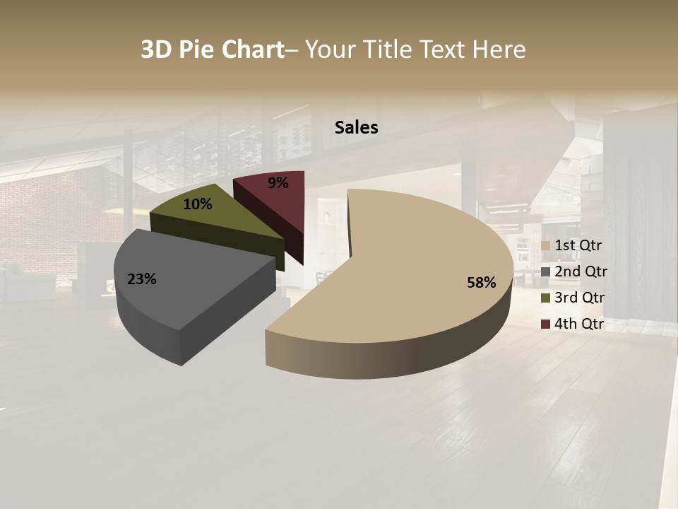 Parkettboden Makler Luxusvilla PowerPoint Template