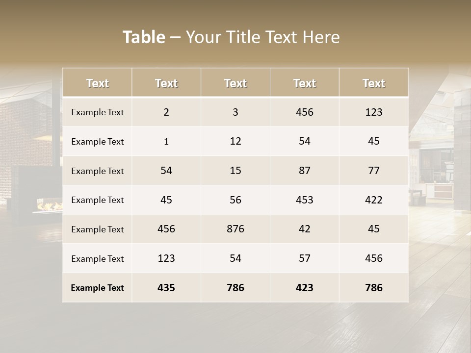 Luxusapartment Apartment Stein PowerPoint Template