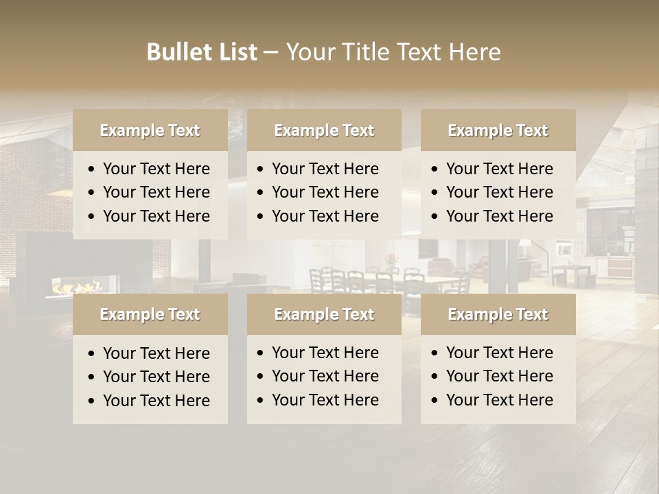 Luxusapartment Apartment Stein PowerPoint Template