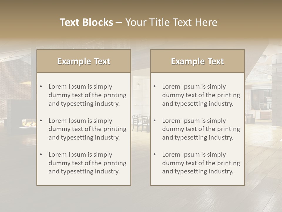 Luxusapartment Apartment Stein PowerPoint Template