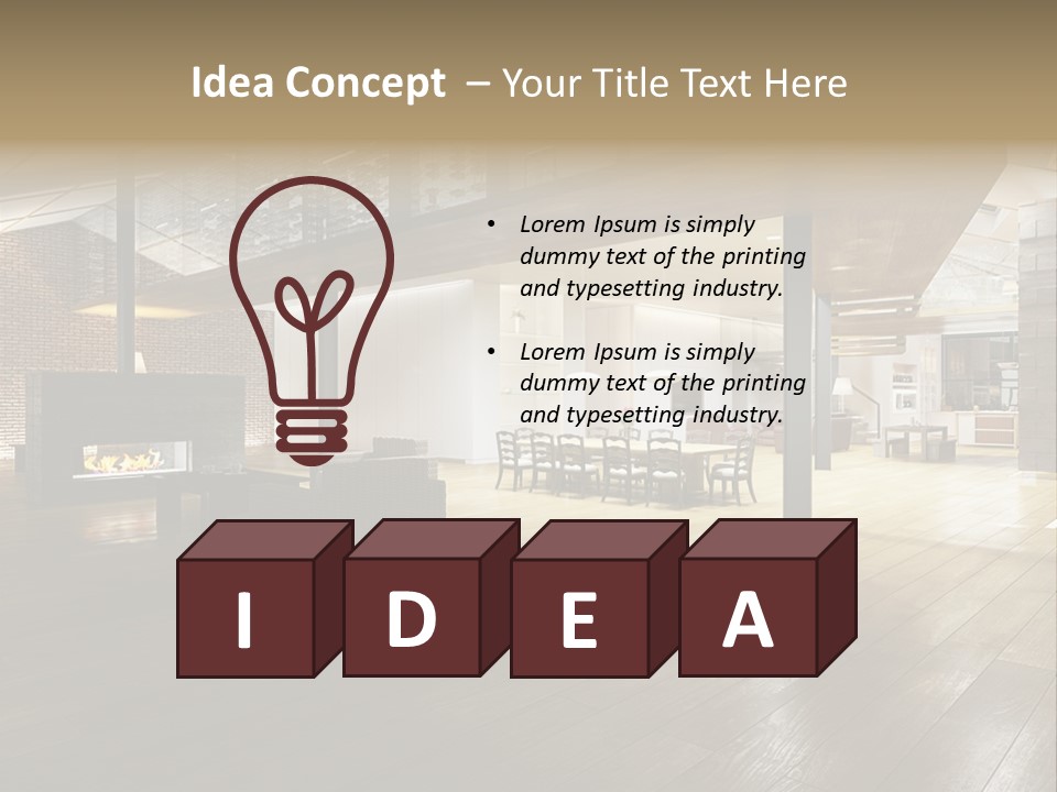 Luxusapartment Apartment Stein PowerPoint Template