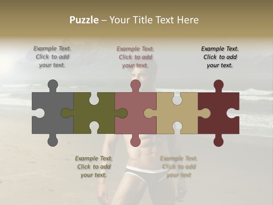 Provocative Naked Abs PowerPoint Template