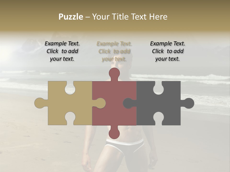 Provocative Naked Abs PowerPoint Template