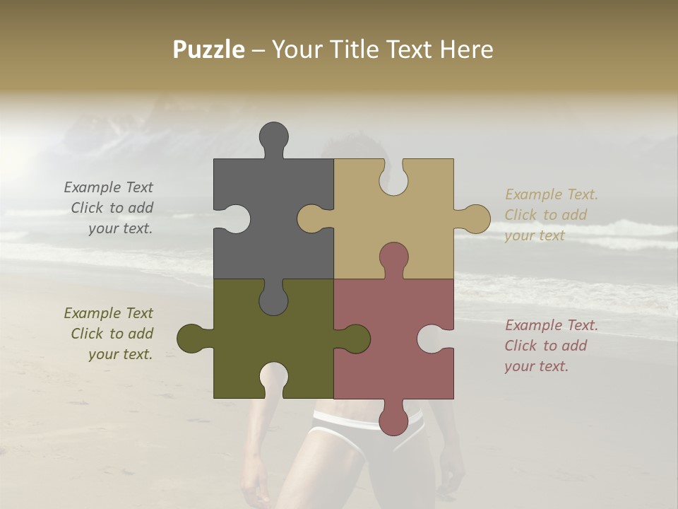 Provocative Naked Abs PowerPoint Template