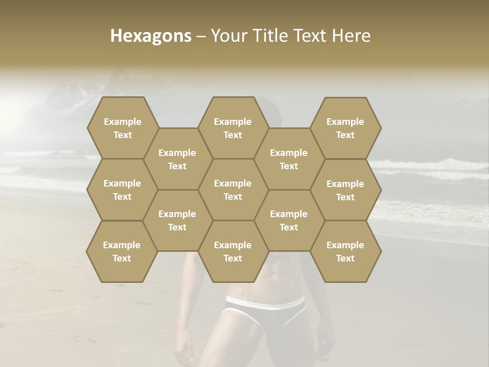 Provocative Naked Abs PowerPoint Template