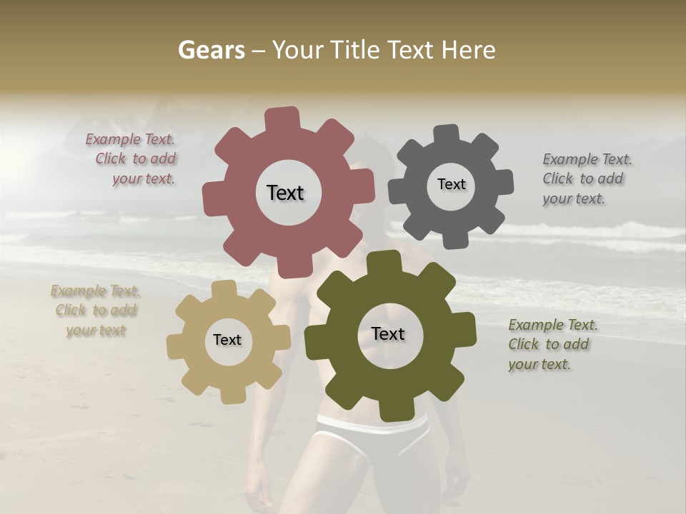 Provocative Naked Abs PowerPoint Template