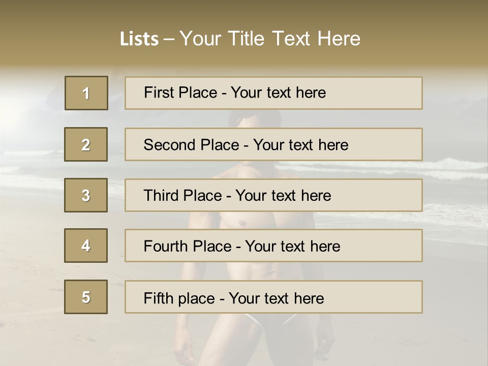 Provocative Naked Abs PowerPoint Template