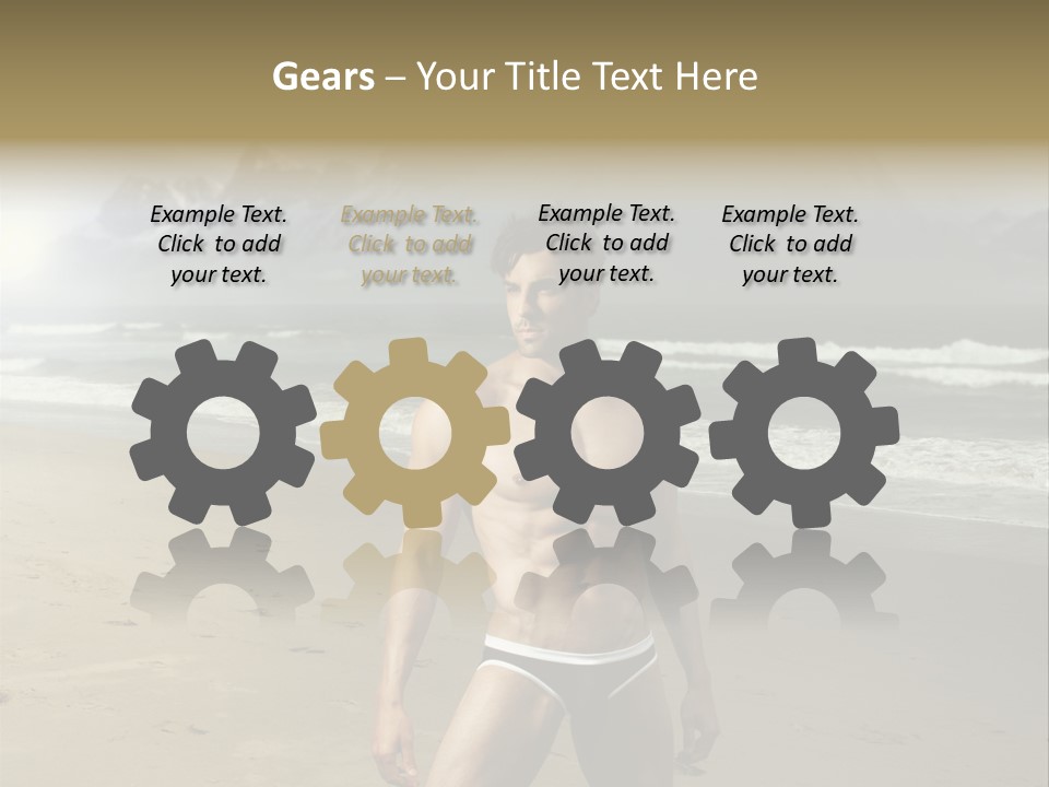 Provocative Naked Abs PowerPoint Template