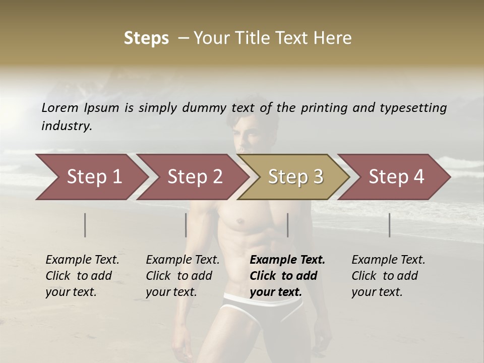 Provocative Naked Abs PowerPoint Template