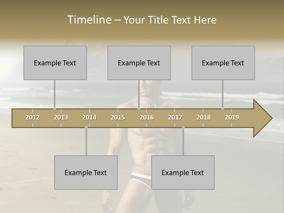 Provocative Naked Abs PowerPoint Template