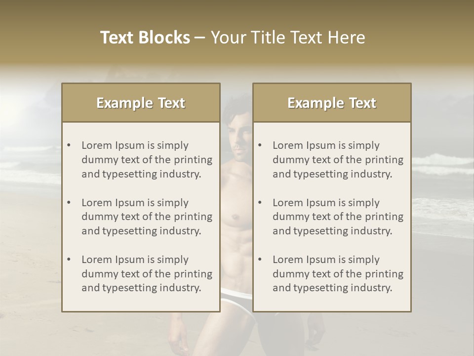 Provocative Naked Abs PowerPoint Template