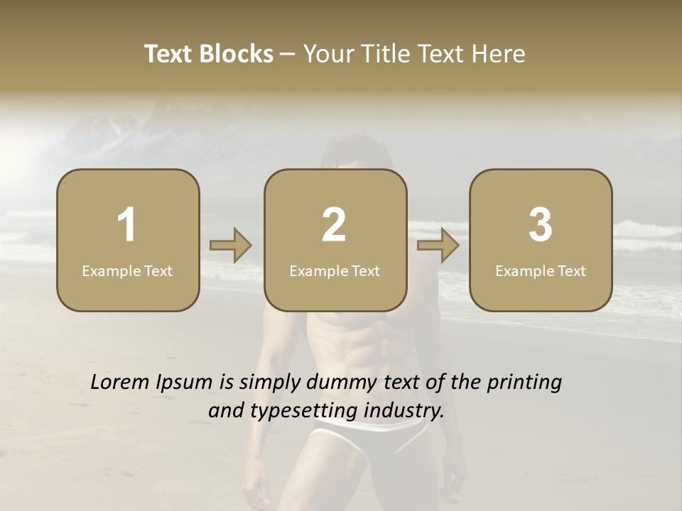 Provocative Naked Abs PowerPoint Template