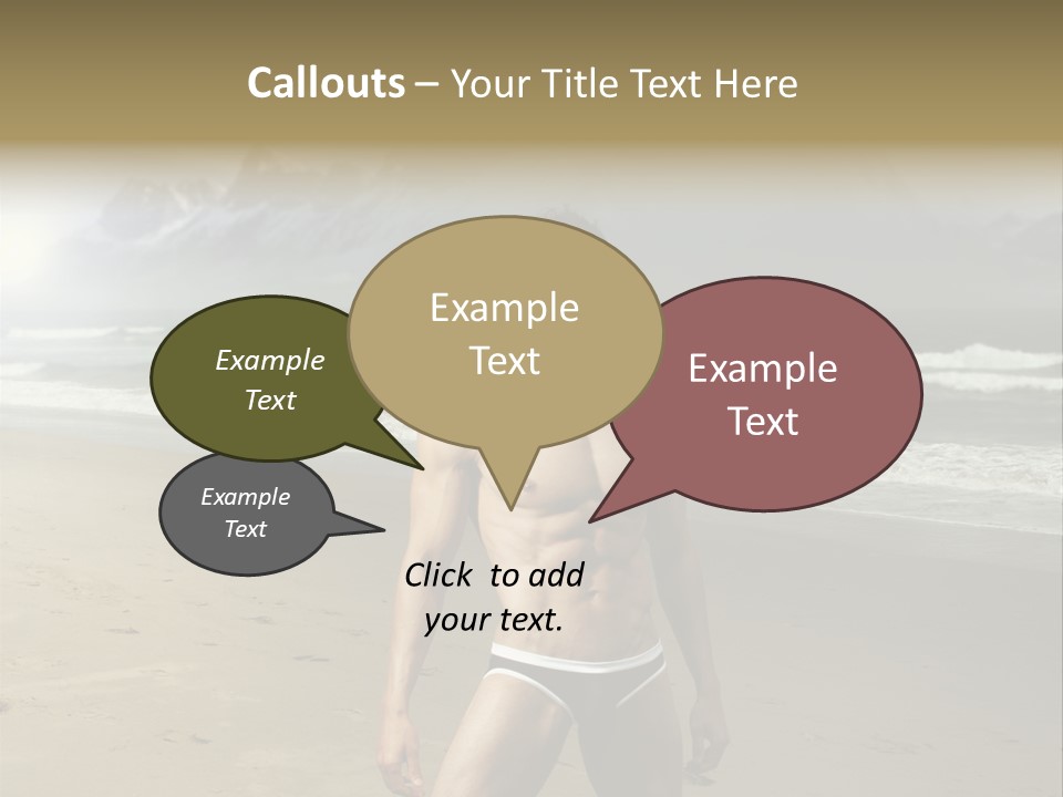 Provocative Naked Abs PowerPoint Template