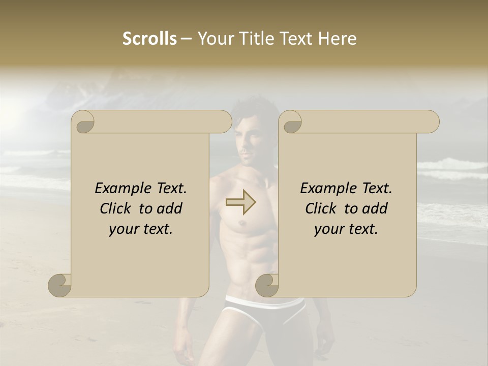 Provocative Naked Abs PowerPoint Template