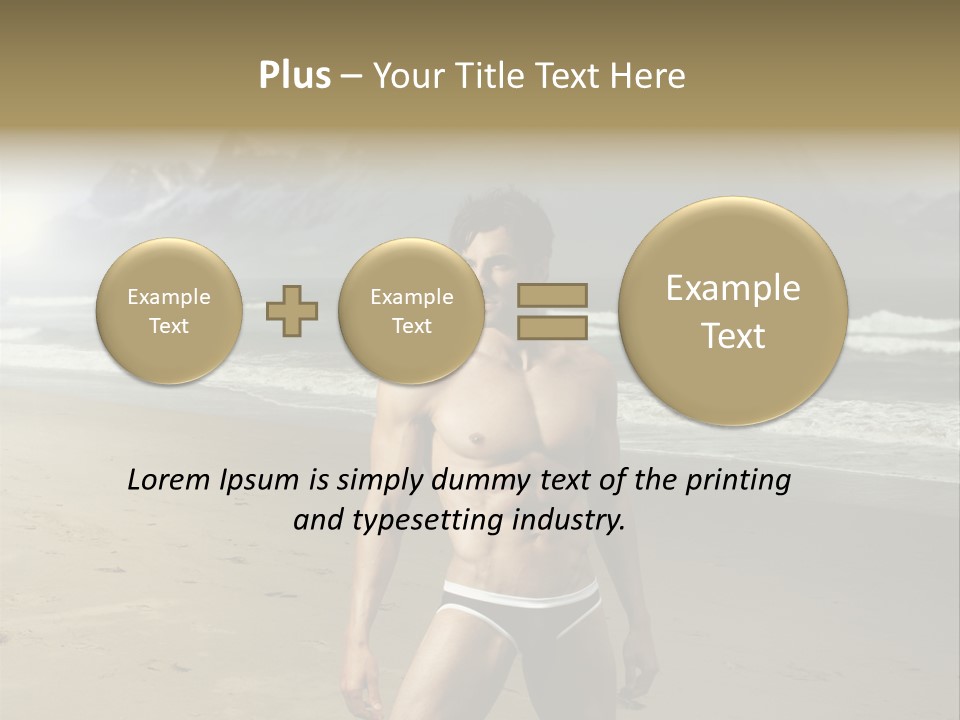 Provocative Naked Abs PowerPoint Template