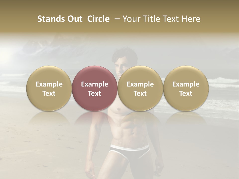 Provocative Naked Abs PowerPoint Template