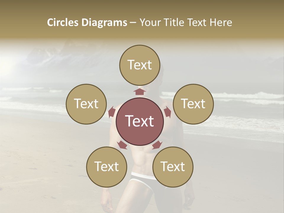 Provocative Naked Abs PowerPoint Template