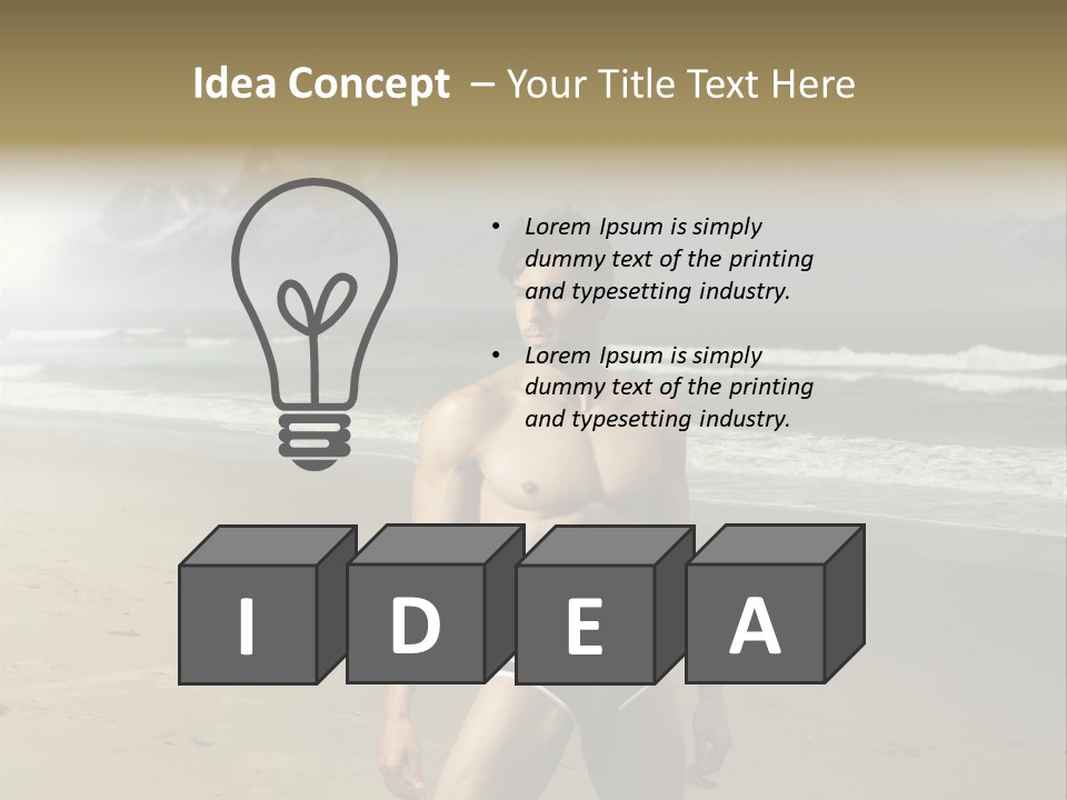 Provocative Naked Abs PowerPoint Template