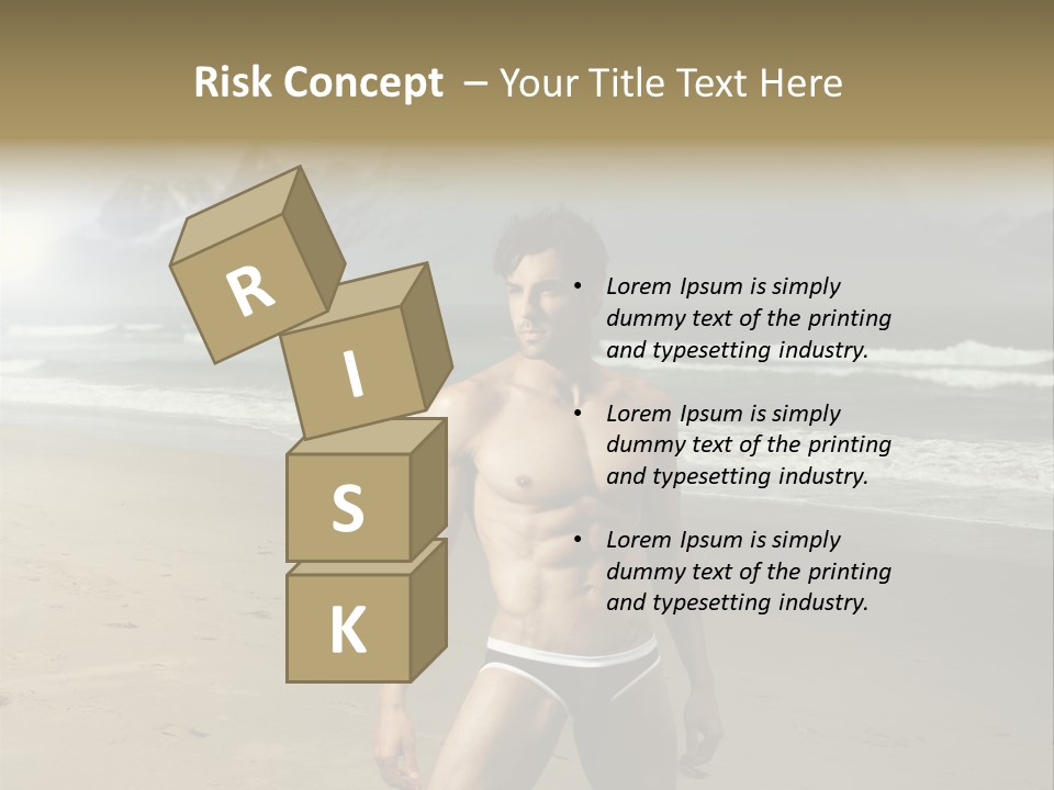 Provocative Naked Abs PowerPoint Template