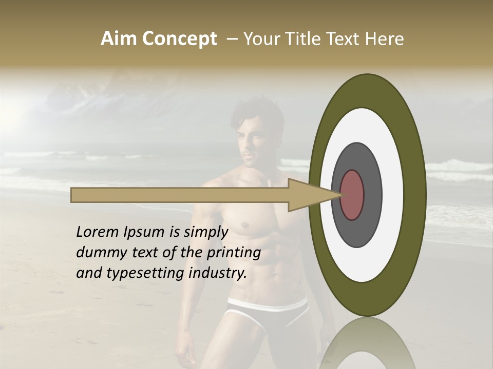 Provocative Naked Abs PowerPoint Template