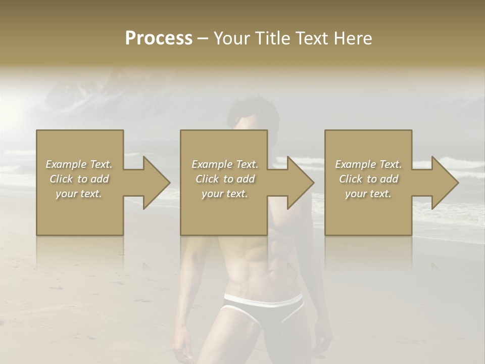 Provocative Naked Abs PowerPoint Template