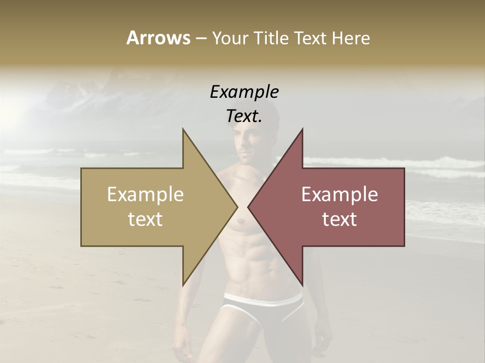 Provocative Naked Abs PowerPoint Template