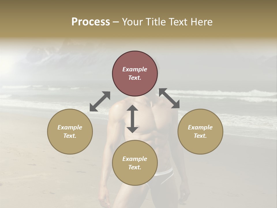 Provocative Naked Abs PowerPoint Template