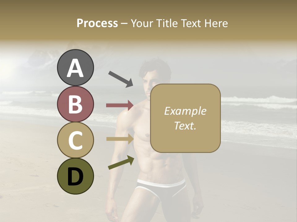 Provocative Naked Abs PowerPoint Template