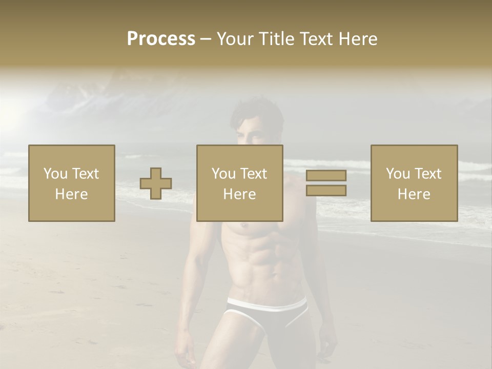 Provocative Naked Abs PowerPoint Template