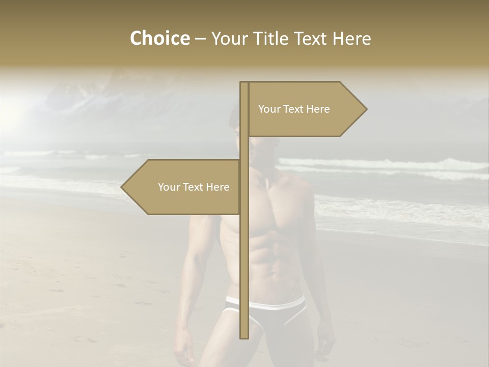 Provocative Naked Abs PowerPoint Template