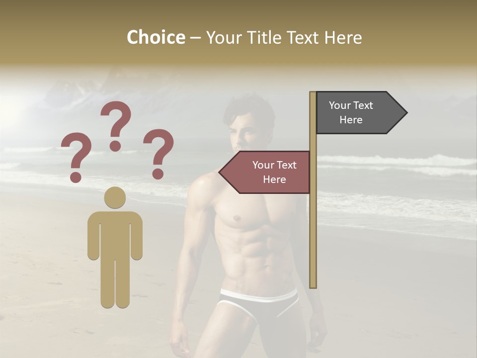Provocative Naked Abs PowerPoint Template