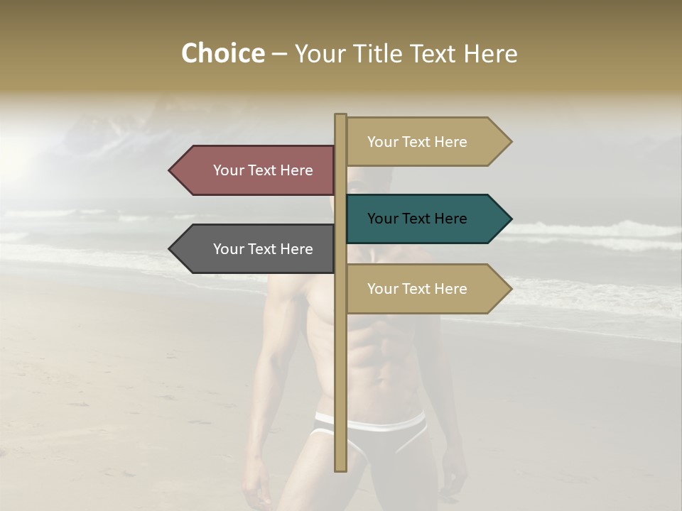 Provocative Naked Abs PowerPoint Template