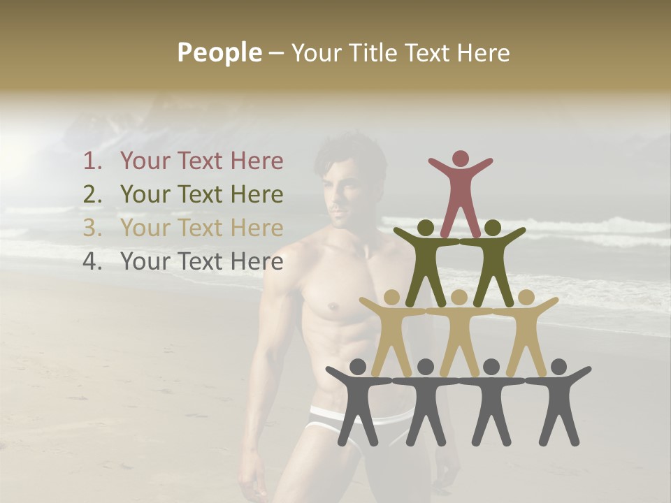 Provocative Naked Abs PowerPoint Template