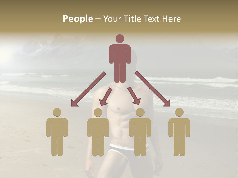 Provocative Naked Abs PowerPoint Template