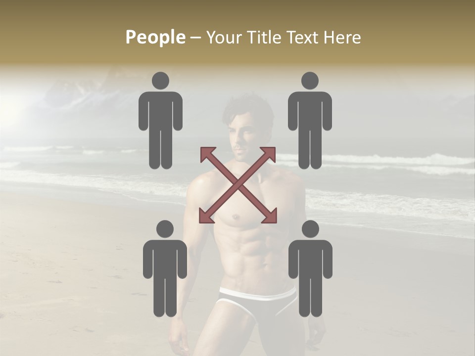 Provocative Naked Abs PowerPoint Template