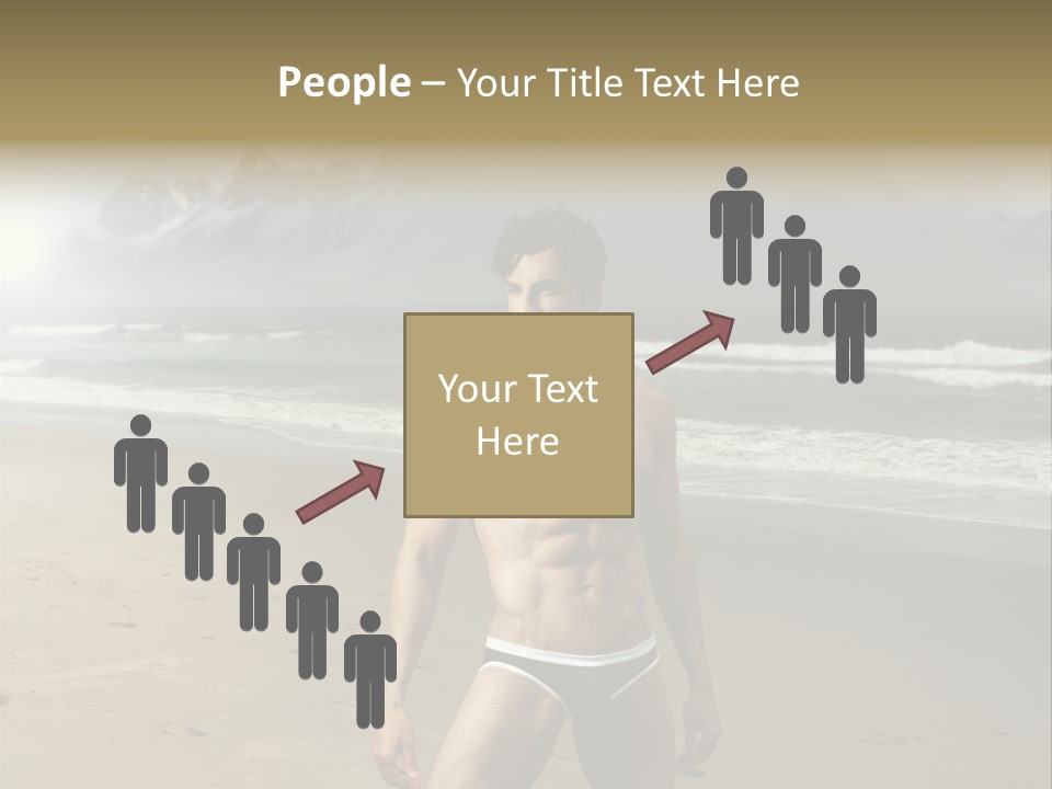Provocative Naked Abs PowerPoint Template