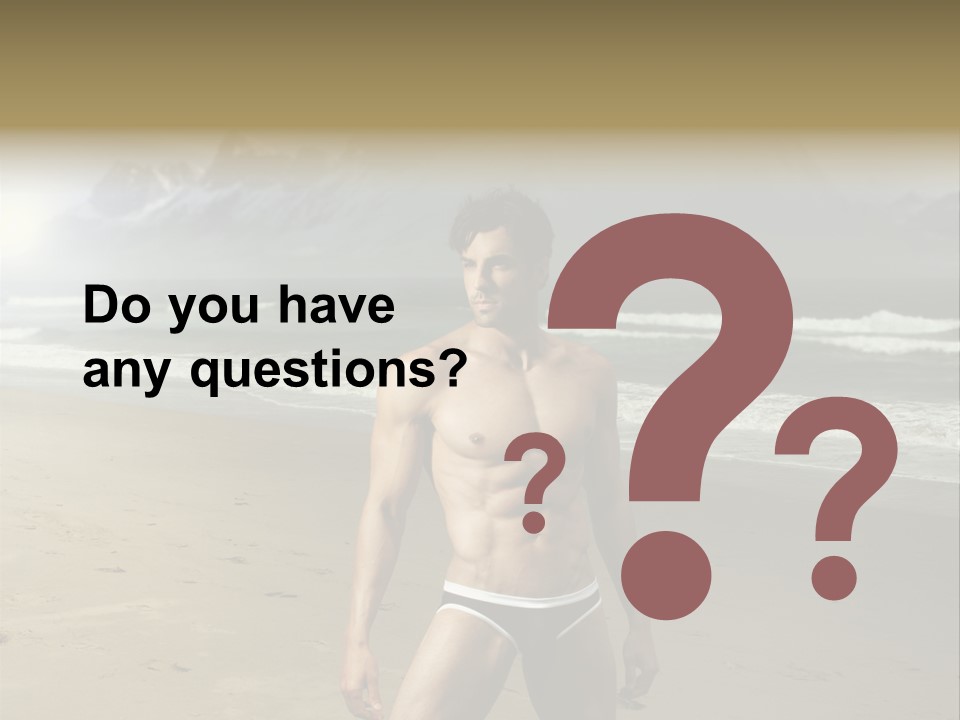 Provocative Naked Abs PowerPoint Template