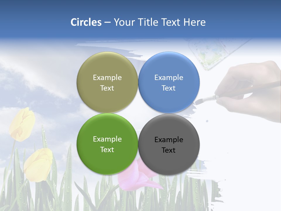 Lilac Paper Flora PowerPoint Template