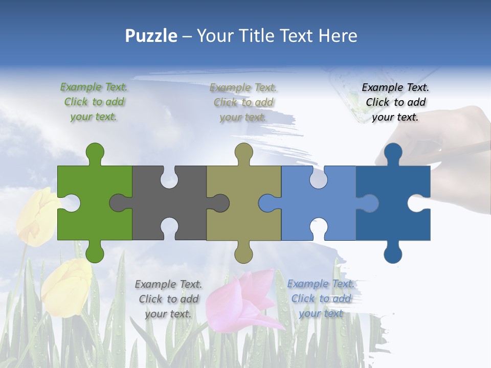 Lilac Paper Flora PowerPoint Template