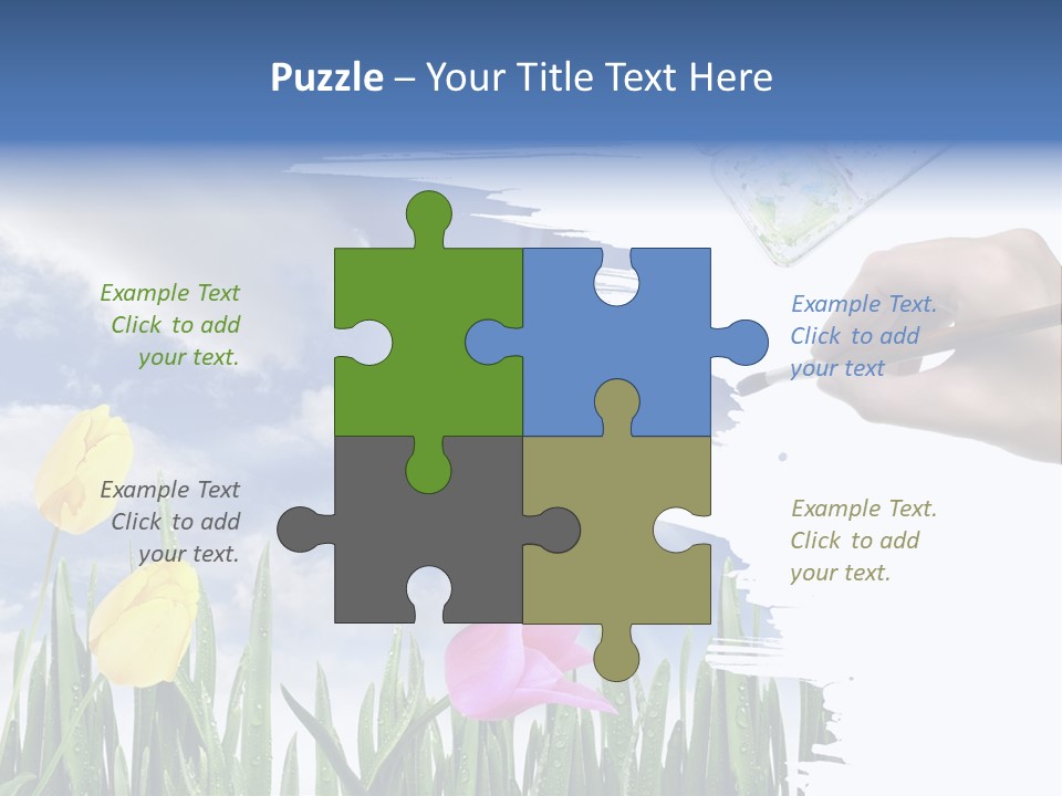 Lilac Paper Flora PowerPoint Template