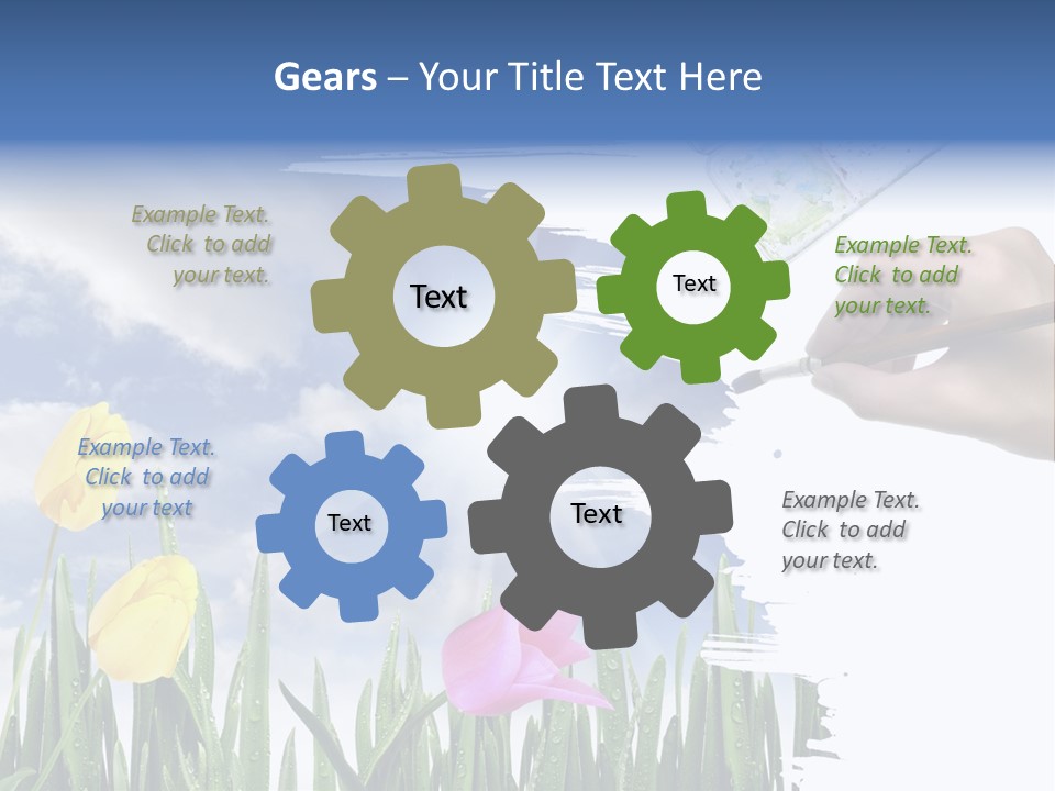 Lilac Paper Flora PowerPoint Template